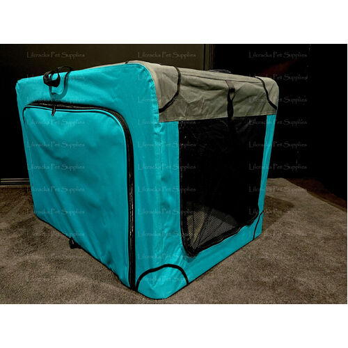 Expandable Soft Crate Double 91cm Teal