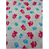 Vet/Dry Bed *Non-Backed* Blue Pink Paws
