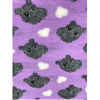 Vet/Dry Bed *Non-Backed* Purple Hippo  **Postage Included**