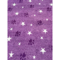 Vet/Dry Bed *Non-Backed* Purple Paws and Stars