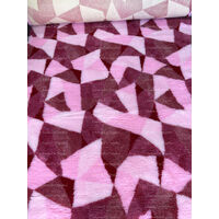 Vet/Dry Bed *Rubberback* Geometric Pink