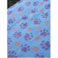 Vet/Dry Bed *Rubberback* Paws Blue Purple