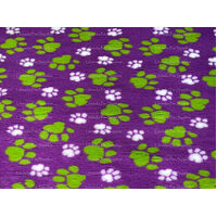 Vet/Dry Bed *Rubberback* Purple Lime Paws