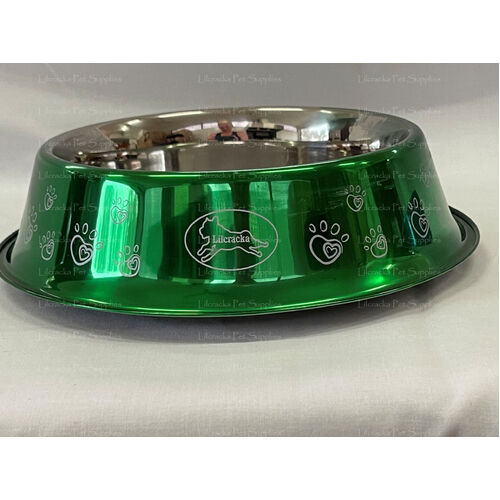 Ant Free Stainless Steel Feeding/Water Bowl Green