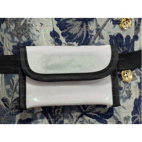 13 x 8cm Bait/Treat/Running Waist Bag White Sparkle