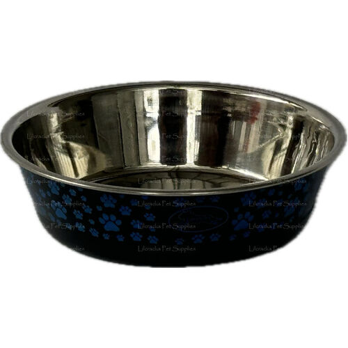 Stainless Steel Feeding/Water Bowl SML Blue - Dogs/Cats/Guinea Pigs/Pets
