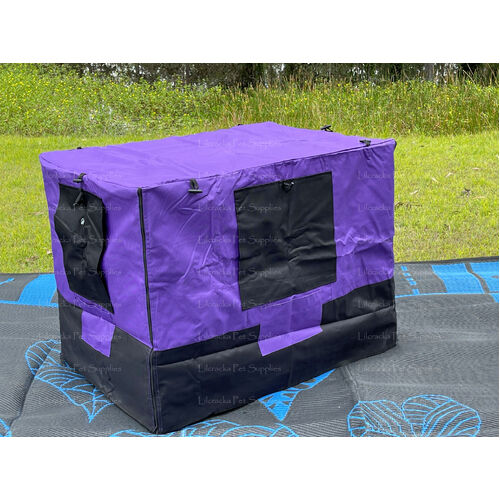 Canvas Waterproof Crate Cover 30inch Purple