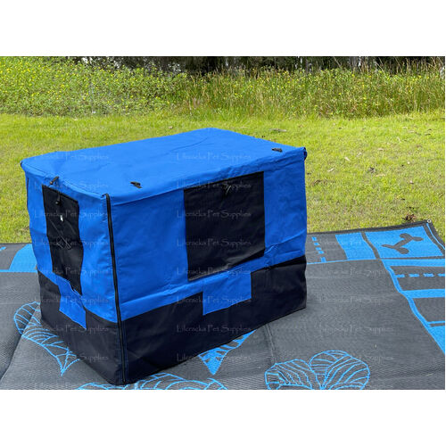 Canvas Waterproof Crate Cover 36inch Blue