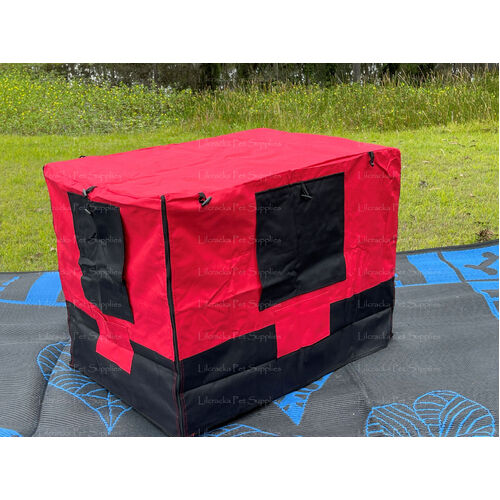 Canvas Waterproof Crate Cover 42inch Red