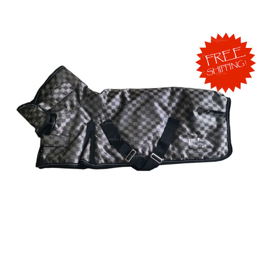 Lilcracka Touch Fastener with Neck 70cm Black/Grey Check