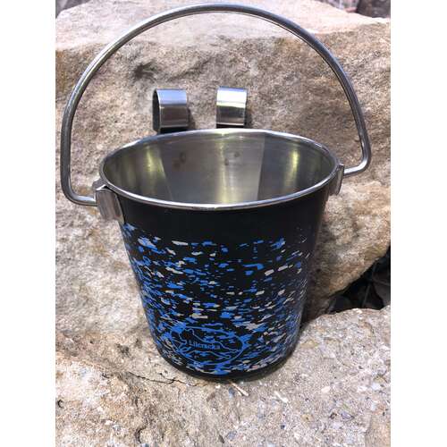 Stainless Steel Flat Side Buckets 0.9lt Blue - Aztec