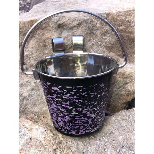 Stainless Steel Flat Side Buckets 0.9lt Purple - Aztec
