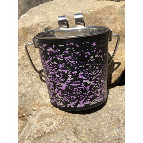 Stainless Steel Flat Side Bucket 1.9lt Purple - Aztec