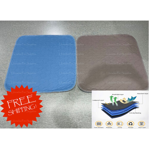 Washable Pet Pad 100cm x 100cm Blue