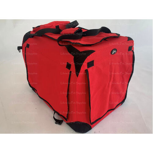 Soft/Fabric Collapsible Pet Crate/Cage Red 122cm