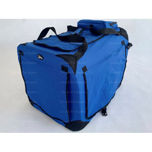 Soft/Fabric Collapsible Pet Crate/Cage Royal Blue 60cm