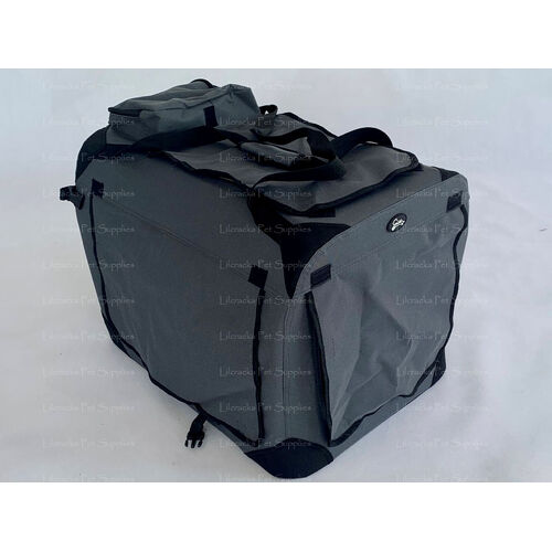 Soft/Fabric Collapsible Pet Crate/Cage Grey 90cm