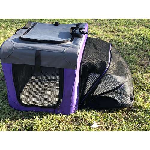 Expandable Soft Crate Single 53cm Purple