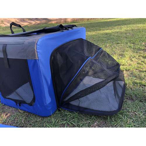 Expandable Soft Crate Single 66cm Blue