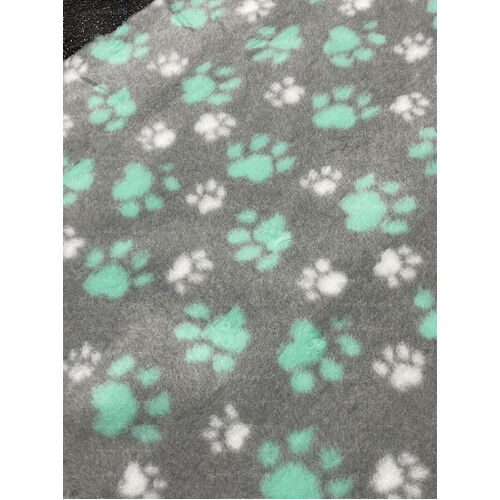 Vet/Dry Bed *Greenback* Paws Grey Mint *** 50cm Long x 1.5m wide ***