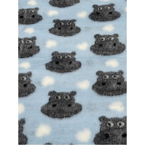 Vet/Dry Bed *Non-Backed* Blue Hippo *** 50cm Long x 1.5m wide *** 