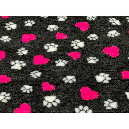 Vet/Dry Bed *Non-Backed* Paws and Hearts *** 50cm Long x 1.5m wide ***