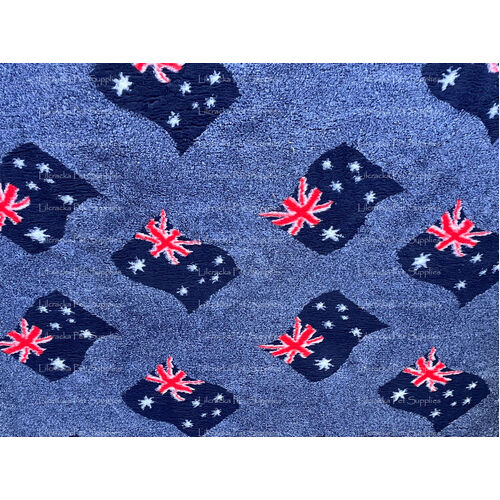 Vet/Dry Bed *Rubberback* Aussie Flag *** 50cm Long x 1.5m wide ***