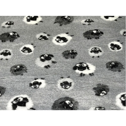 Vet/Dry Bed *Rubberback* Grey Sheep *** 50cm Long x 1.5m wide *** 