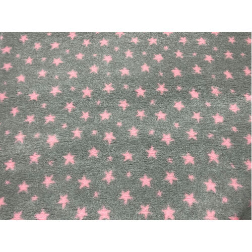 Vet/Dry Bed *Rubberback* Pink Star *** 50cm Long x 1.5m wide *** 