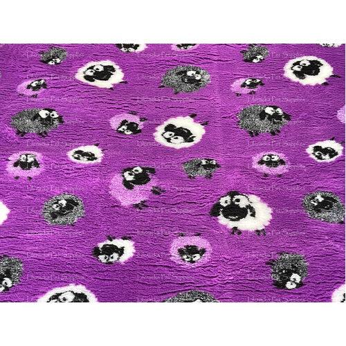 Vet/Dry Bed *Rubberback* Purple Sheep *** 50cm Long x 1.5m wide *** 